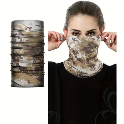 Cycling Face Mask Absorb Sweat Breathable Fishing Training Sport UV Face Scarf Neck Gaiter Summer Face Bandana Ice Silk Men Wome