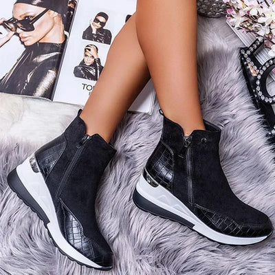 Customizable Winter Women Shoes Fashion Casual Women Shoes Comfortable Zipper Sneakers Waterproof High Top Platform Women Shoes