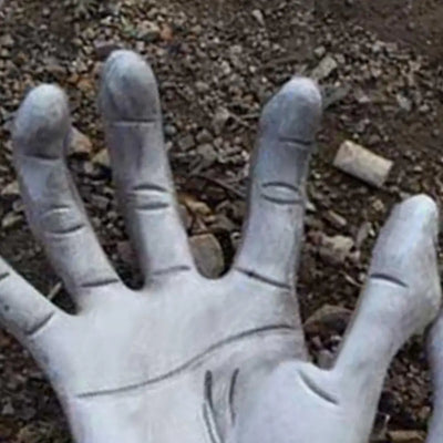 Dropshipping Halloween Decoration Realistic Life Size Skeleton Hands Plastic Fake Human Hand Bone Zombie Party Terror Scary Prop