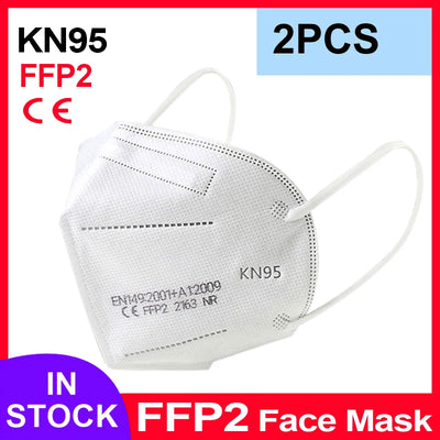 Mascarillas CE FFP2 KN95, antipolvo, antivaho, transpirables, con filtro, de 5 capas