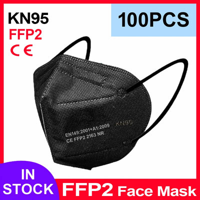 Mascarillas CE FFP2 KN95, antipolvo, antivaho, transpirables, con filtro, de 5 capas