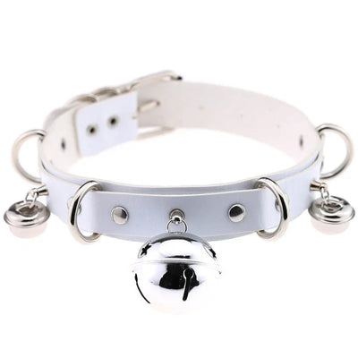Pink Punk Sexy Handmade Gothic Choker Neck Trend Punk Leather Collar belt Necklace with Bells Club Party Goth Jewelry Wholesale