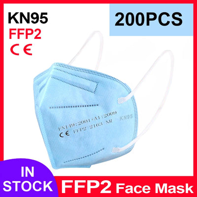Mascarillas CE FFP2 KN95, antipolvo, antivaho, transpirables, con filtro, de 5 capas
