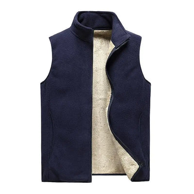 lamb cashmere waistcoat for men Brand Winter Jacket Men Vest Men Zipper Mens Jacket Sleeveless Casual Winter Waistcoat Men S-8XL