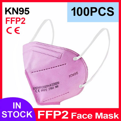 Mascarillas CE FFP2 KN95, antipolvo, antivaho, transpirables, con filtro, de 5 capas