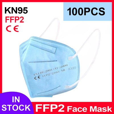 Mascarillas CE FFP2 KN95, antipolvo, antivaho, transpirables, con filtro, de 5 capas