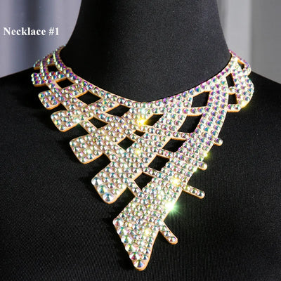 Necklace Collar Choker Ancient Egyptian Costume Belly Dance Jewelry Sparkle Rhinestone Costume Accessory Photography Show Stage