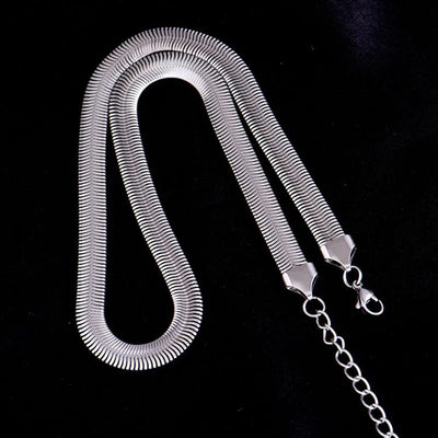 XIYANIKE 316L Stainless Steel Thick Snake Bone Necklace For Women Punk Hip Hop 2021 Trend Party Gift Fashion Jewelry collier