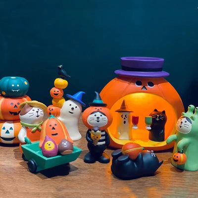 Scene Decoration New Halloween Series Bookshelf Decorationt Collectible Home Decoration Garden Resin Craft Toy Bonsai Ornaments