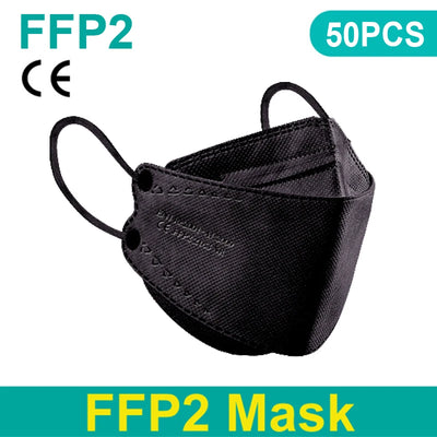 Adult 4 Layers CE FFP2 KN95 Mask Respirator Fabric Face Mask FFP2 Mascarilla Filter Mouth Dustproof Reuseable ffp2 Face mask