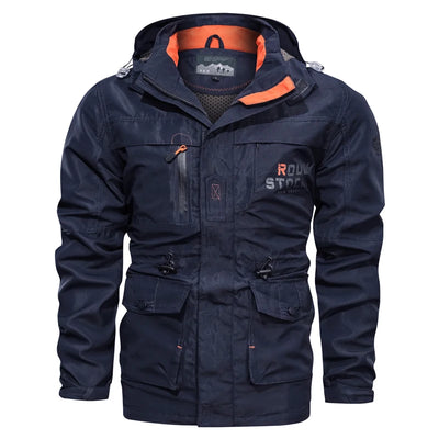 Men Outdoor Jacket Spring Autumn New Hooded Casual Jacket Men Windproof Windbreaker Coat Men Camping Lnterchange Jacket Men
