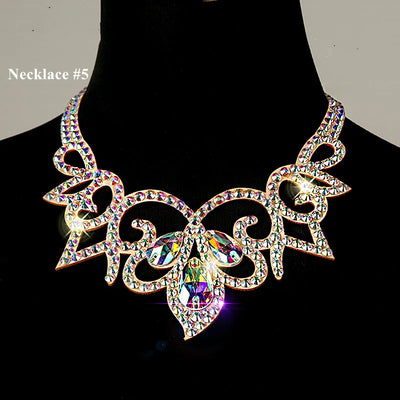 Necklace Collar Choker Ancient Egyptian Costume Belly Dance Jewelry Sparkle Rhinestone Costume Accessory Photography Show Stage