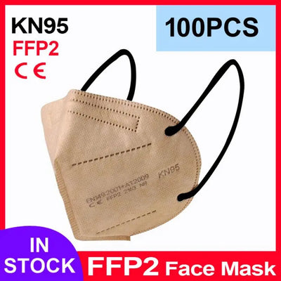 Mascarillas CE FFP2 KN95, antipolvo, antivaho, transpirables, con filtro, de 5 capas