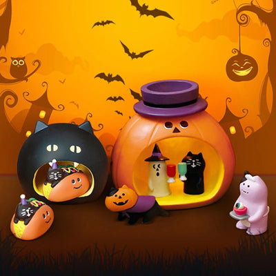 Scene Decoration New Halloween Series Bookshelf Decorationt Collectible Home Decoration Garden Resin Craft Toy Bonsai Ornaments