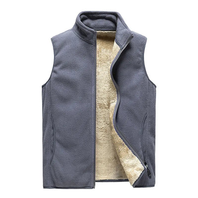 lamb cashmere waistcoat for men Brand Winter Jacket Men Vest Men Zipper Mens Jacket Sleeveless Casual Winter Waistcoat Men S-8XL