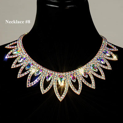 Necklace Collar Choker Ancient Egyptian Costume Belly Dance Jewelry Sparkle Rhinestone Costume Accessory Photography Show Stage