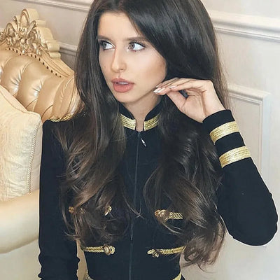 Women's Bandage Jackets Coat Evening Party Black Jacket Elegant Long Sleeve Coats O Neck Christmas Casual High Street  Clothes