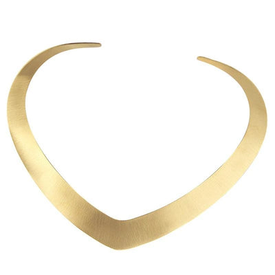Collar Choker Necklace Neck Jewelry For Women Fashion 316L Stainless Steel Simple Personality Gold Torques Necklace