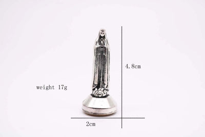 Many styles of Christian decorations. Jesus, Madonna Maria, Rose, Lady Fatima, Figurine. Car dashboard decoration.