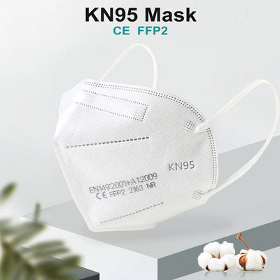Mascarillas CE FFP2 KN95, antipolvo, antivaho, transpirables, con filtro, de 5 capas