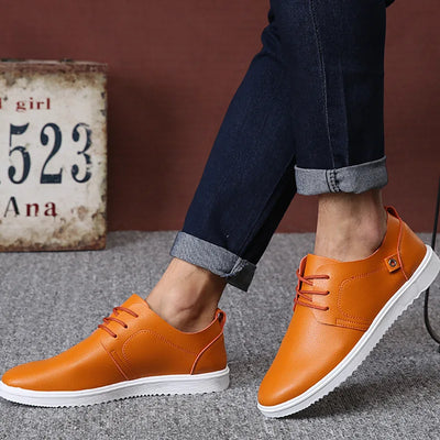 Men Leather Casual Shoes Men 2020 Summer Brand Comfortable Flat Shoes for Men Trendy Sneaker Men Oxfords Shoes