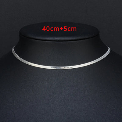 Punk Clavicle Flat Blade Snake Link Choker Necklace Gold Silver Color Stainless Steel Neck Chains For Women Jewelry Chocker 2023