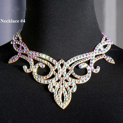 Necklace Collar Choker Ancient Egyptian Costume Belly Dance Jewelry Sparkle Rhinestone Costume Accessory Photography Show Stage