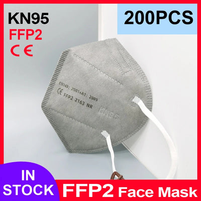 Mascarillas CE FFP2 KN95, antipolvo, antivaho, transpirables, con filtro, de 5 capas