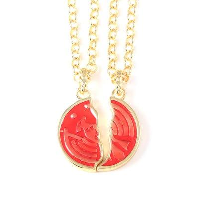 Anime Kamen Rider OOO Necklace Ankh's Broken Taka Core Medal Pendant Necklaces for Women Men Jewelry Gift