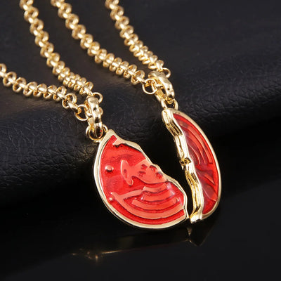 Anime Kamen Rider OOO Necklace Ankh's Broken Taka Core Medal Pendant Necklaces for Women Men Jewelry Gift