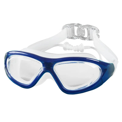 Large Frame Swimming Goggles With Earplug HD Transparent Glasses Anti fog Silicone Waterproof Men Women swim eyewear adult