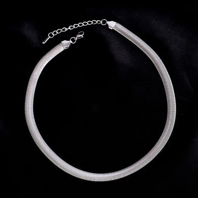 XIYANIKE 316L Stainless Steel Thick Snake Bone Necklace For Women Punk Hip Hop 2021 Trend Party Gift Fashion Jewelry collier