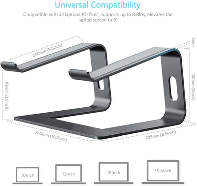 Laptop Stand Ergonomic Aluminum Laptop Mount Computer Stand Detachable Laptop Riser Notebook Holder Stand Computer Accessories