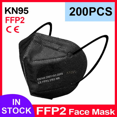 Mascarillas CE FFP2 KN95, antipolvo, antivaho, transpirables, con filtro, de 5 capas