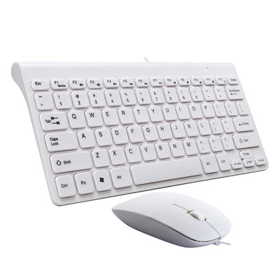 Protable Ultra-thin Mini Wired Keyboard USB Waterproof Home Office mouse Keyboard combo set For PC Desktop Laptop Computer