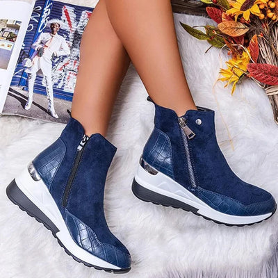 Customizable Winter Women Shoes Fashion Casual Women Shoes Comfortable Zipper Sneakers Waterproof High Top Platform Women Shoes