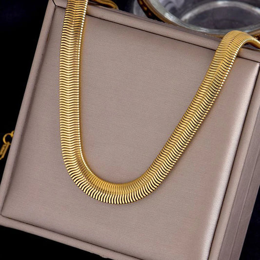 XIYANIKE 316L Stainless Steel Thick Snake Bone Necklace For Women Punk Hip Hop 2021 Trend Party Gift Fashion Jewelry collier