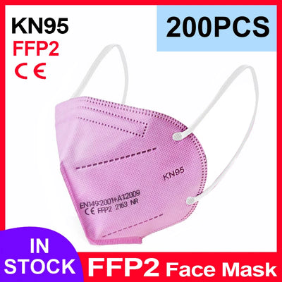 Mascarillas CE FFP2 KN95, antipolvo, antivaho, transpirables, con filtro, de 5 capas