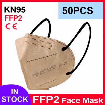 Mascarillas CE FFP2 KN95, antipolvo, antivaho, transpirables, con filtro, de 5 capas