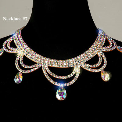 Necklace Collar Choker Ancient Egyptian Costume Belly Dance Jewelry Sparkle Rhinestone Costume Accessory Photography Show Stage