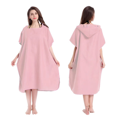 Microfiber Hooded Towel Men Women Swim Beach Travel Quick Dry Changing Robe Cape Bath Towel Bathrobe Surf Poncho Sauna Play