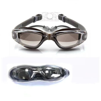 Swimming Goggles Men Women Swim Glasses with Earplug Professional Silicone Pool Diving Eyewear Waterproof Anti-fog UV Protection