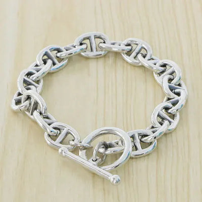 S925 Sterling Silver Necklace Pig Nose Buckle, Light Luxury and Niche  Street Fashion Design Sense Retro Couple Jewelry