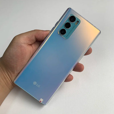 Original LG WING 5G LMF100VM LMF100TM 5G Mobiltelefon NFC 8GB + 256GB Fingerabdruck 6,8'' P-OLED-Bildschirm Octa-Core Android-Handy