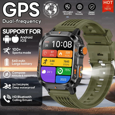 2025 New For HUIAWE GPS Smart Watch Men 540 mAh Battery 3ATM Waterproof Smartwatch Compass Altimeter Barometer Sport Bracelet