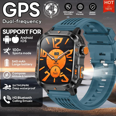 2025 New For HUIAWE GPS Smart Watch Men 540 mAh Battery 3ATM Waterproof Smartwatch Compass Altimeter Barometer Sport Bracelet