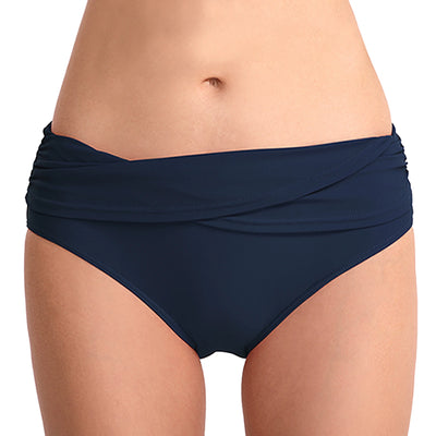 Women Swim Trunks High-Waisted Ruffle Trim Bikini Bottoms Breathable Quick-Drying Tummy Control Woman Swimwear For Beach
