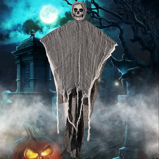 Halloween Hanging Skull Ghost Ornament Haunted House Decoration Horror Props Halloween Party Home Indoor Outdoor Yard Bar Decor