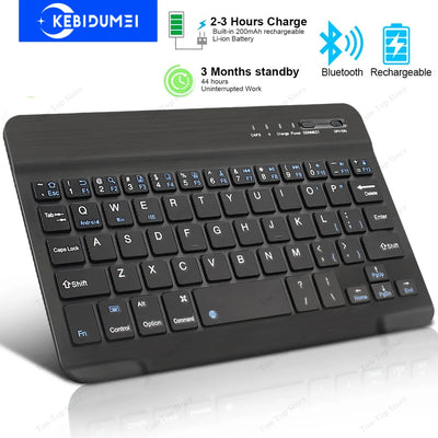 Bluetooth Keyboard Mini Keyboard 200mAh Rechargeable Keyboard Wireless Gaming Keyboard for PC Laptop Tablet Android iOS Windows