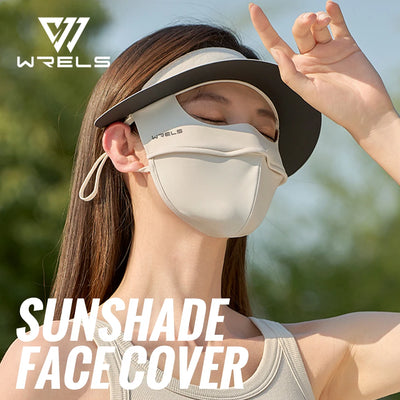 WRELS UV Protection Face Mask Reusable Breathable UPF 50+ Women Summer Face Covering Eye Protection Sunscreen Anti UV Full Mask